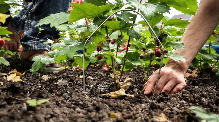 Ce que les jardiniers malins font avec un cintre en métal sauve les framboisiers sans un centime Ce que les jardiniers malins font avec un cintre en métal sauve les framboisiers sans un centime