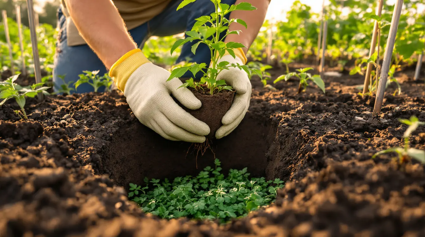 « Ni compost ni fumier » : ce que les maraîchers bio enfouissent sous les tomates début mai « Ni compost ni fumier » : ce que les maraîchers bio enfouissent sous les tomates début mai